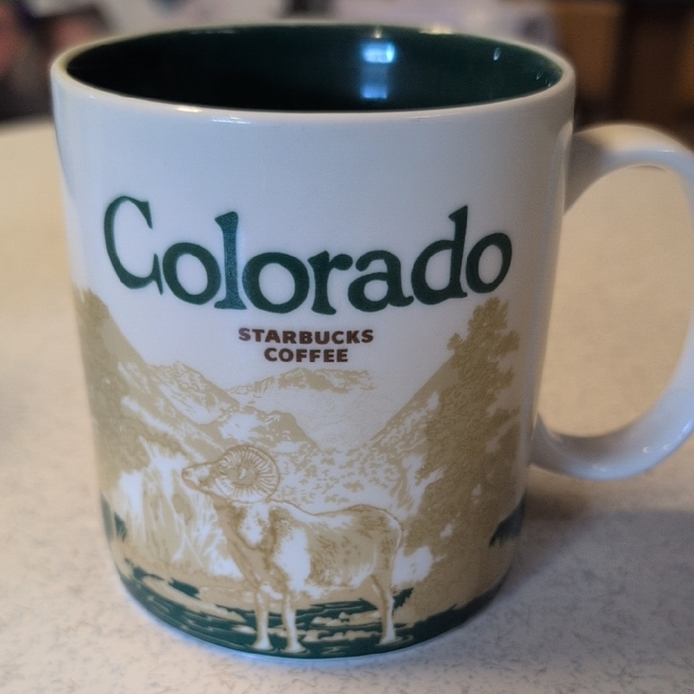 Starbucks Green and Cream Souvenir Mug
